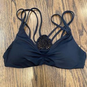 COPY - Lucky Brand Black Bralette Style Bikini Top